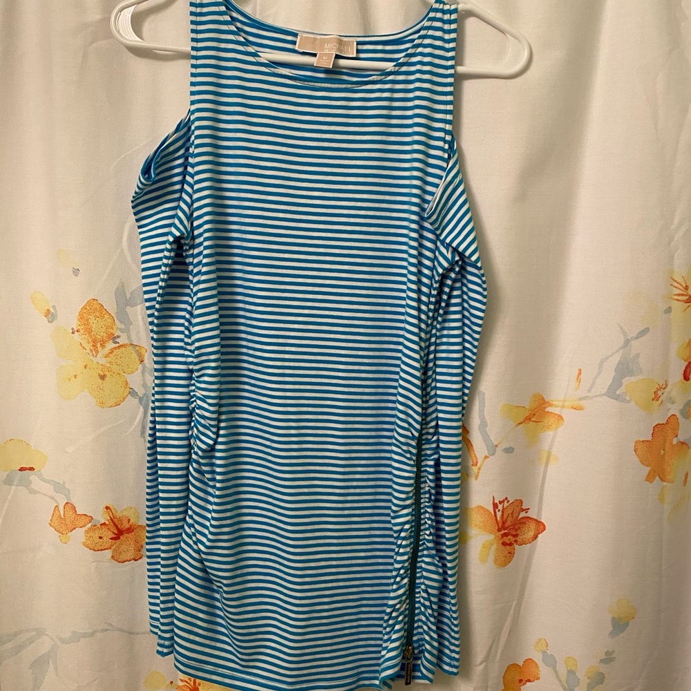Michael Kors Long Sleeve Cold Shoulder Shirt
